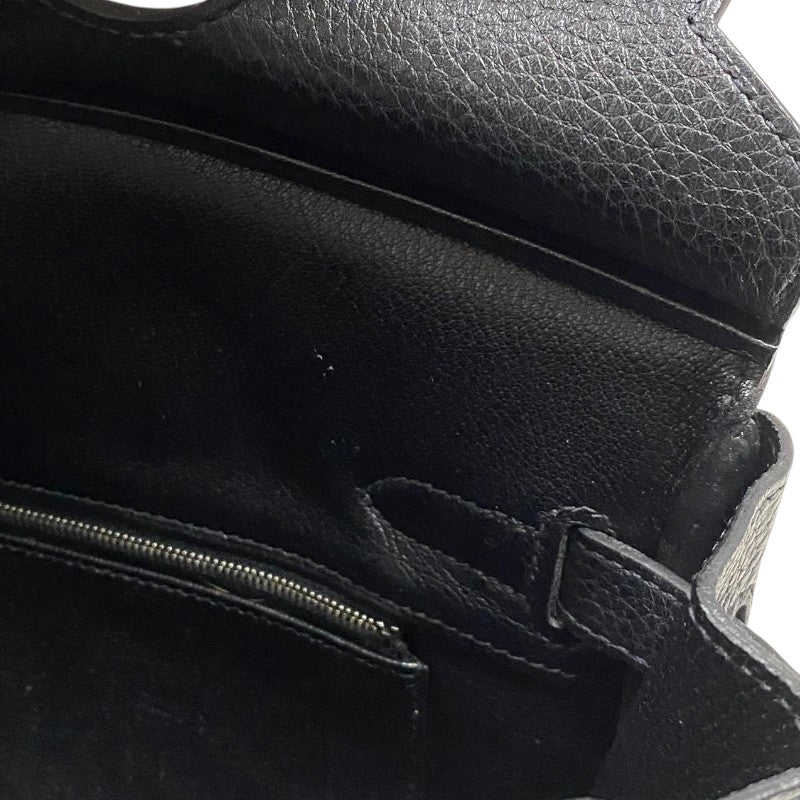 エルメス HERMES バーキン30 □Q刻 ブラック シルバー金具 トリヨンクレマンス レディース ハンドバッグ