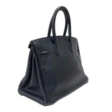エルメス HERMES バーキン30 □Q刻 ブラック シルバー金具 トリヨンクレマンス レディース ハンドバッグ