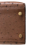 エルメス HERMES ケリー32 ブラウン ゴールド金具 オーストリッチ レディース ショルダーバッグ