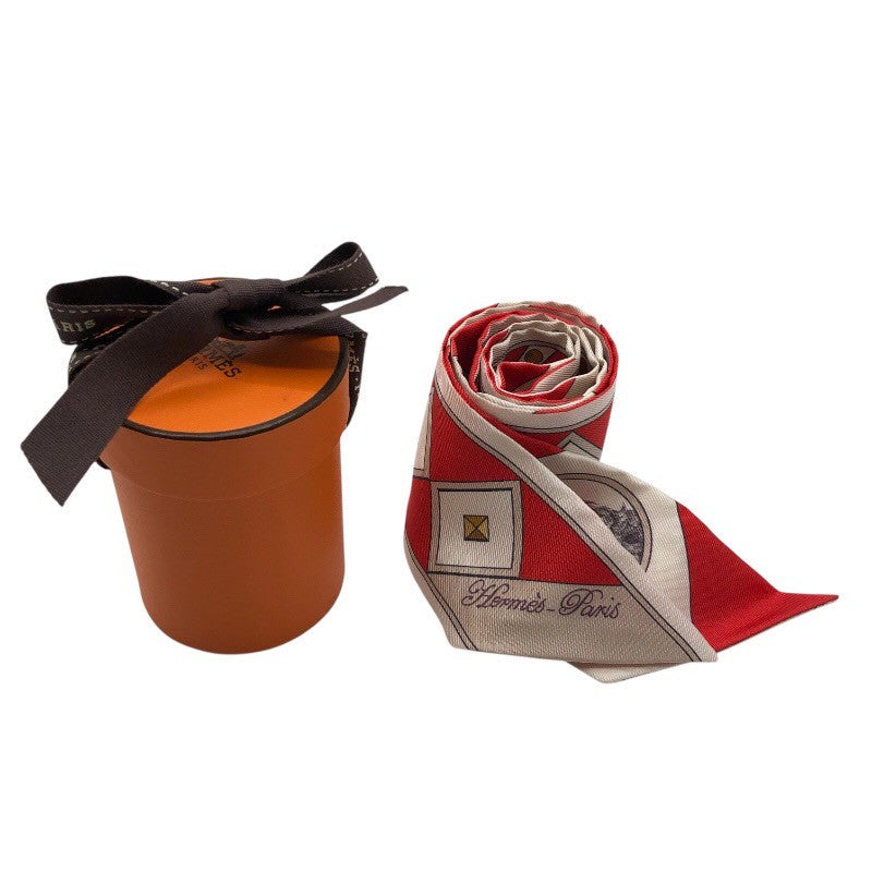 エルメス HERMES ツイリー　Colliers et Chiens シルク レディース スカーフ