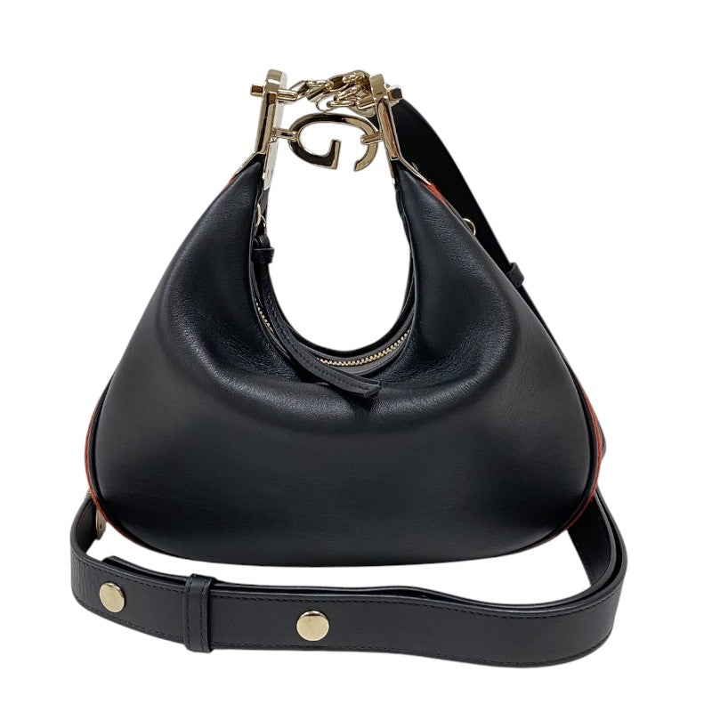 グッチ GUCCI アタッシェ スモール 699409 ブラック ゴールド金具 レザー レディース ショルダーバッグ