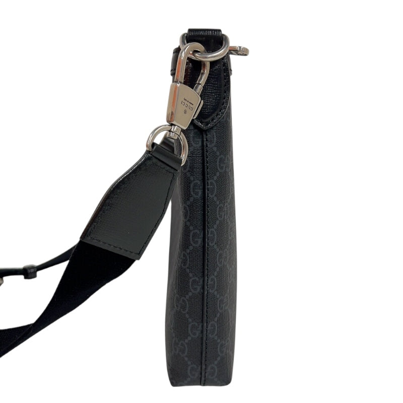 グッチ GUCCI インターロッキングG付き　メッセンジャーバッグ 726833 ブラック　シルバー金具 GGスプリーム メンズ メッセンジャーバッグ