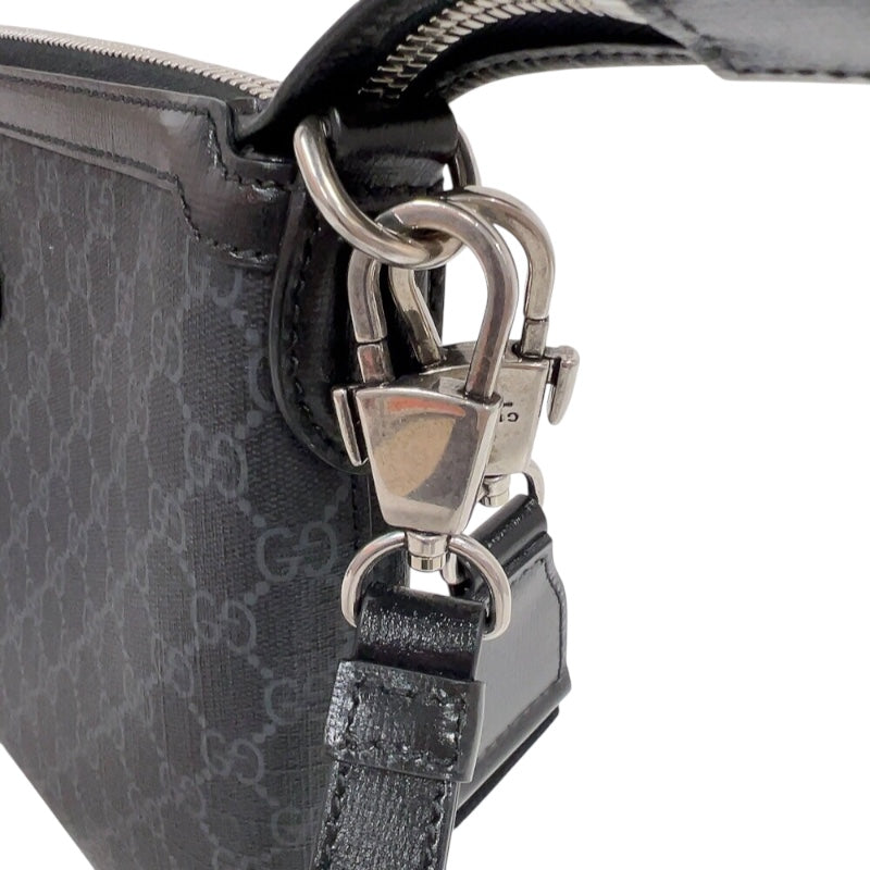 グッチ GUCCI インターロッキングG付き　メッセンジャーバッグ 726833 ブラック　シルバー金具 GGスプリーム メンズ メッセンジャーバッグ
