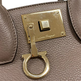 サルヴァトーレ・フェラガモ Salvatore Ferragamo スタジオバッグ 21H159 グレージュ レザー レディース ハンドバッグ ショルダーバッグ