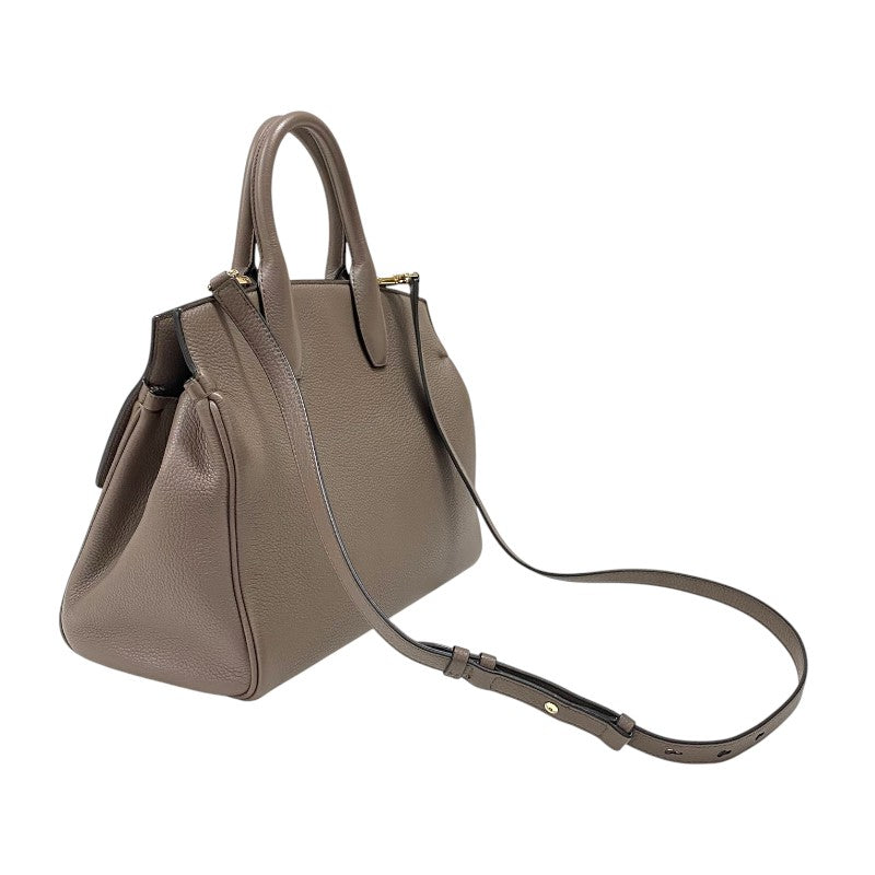 サルヴァトーレ・フェラガモ Salvatore Ferragamo スタジオバッグ 21H159 グレージュ レザー レディース ハンドバッグ ショルダーバッグ