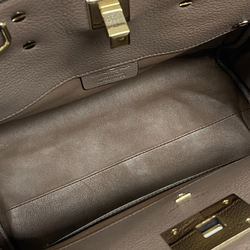 サルヴァトーレ・フェラガモ Salvatore Ferragamo スタジオバッグ 21H159 グレージュ レザー レディース ハンドバッグ ショルダーバッグ