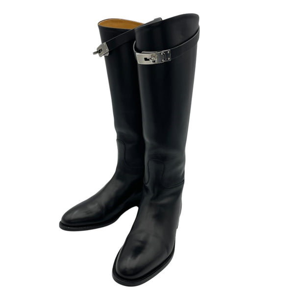 エルメス HERMES ケリー金具ジャンピングブーツ H042128Z ブラック  