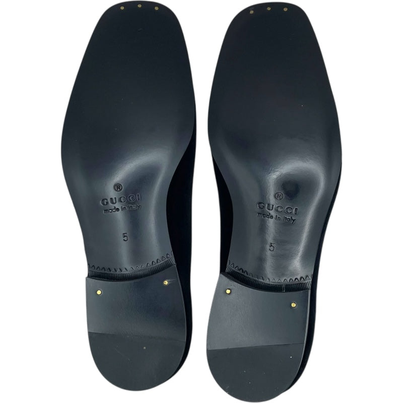 グッチ GUCCI ホースビットローファー 718888 ブラック ベロア メンズ