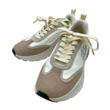 トリーバーチ TORY BURCH ロゴローカットスニーカー ベージュ スエード レディース スニーカー