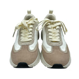 トリーバーチ TORY BURCH ロゴローカットスニーカー ベージュ スエード レディース スニーカー