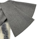 フェンディ FENDI フォックスファーポケットケープコート FF8369 グレー ウール レディース その他アウター