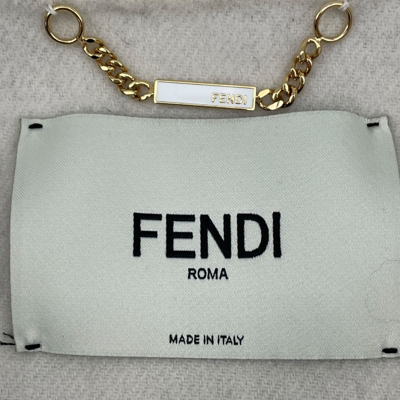 フェンディ FENDI フォックスファーポケットケープコート FF8369 グレー ウール レディース その他アウター