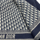 クリスチャン・ディオール Christian Dior オブリーク総柄ベルト付きコート 110M36A1375 ネイビー ウール レディース その他アウター
