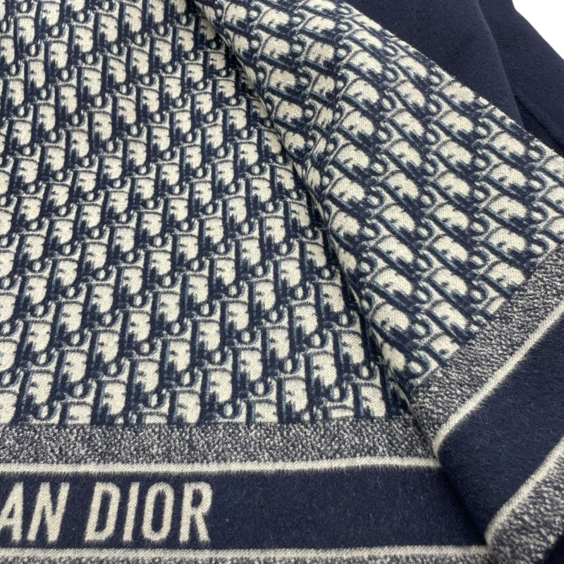 クリスチャン・ディオール Christian Dior オブリーク総柄ベルト付きコート 110M36A1375 ネイビー ウール レディース その他アウター