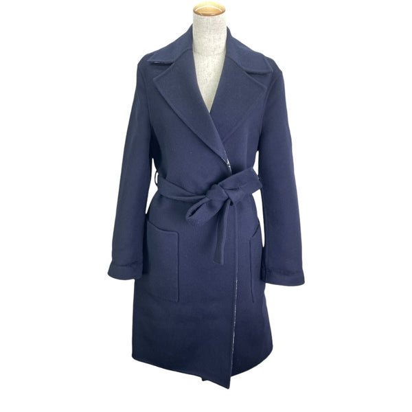 クリスチャン・ディオール Christian Dior オブリーク総柄ベルト付きコート 110M36A1375 ネイビー ウール レディース その他アウター