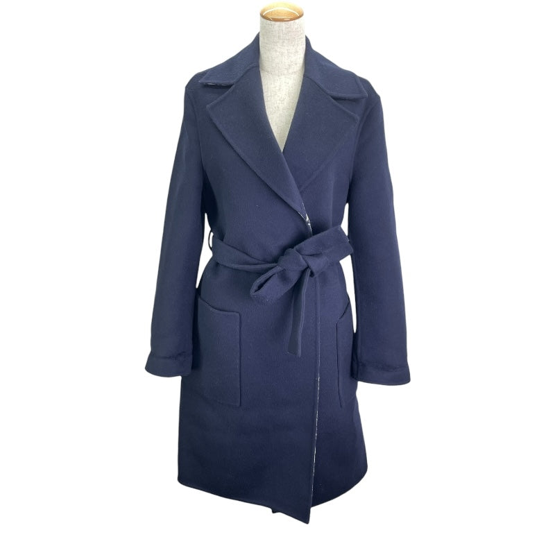 クリスチャン・ディオール Christian Dior オブリーク総柄ベルト付きコート 110M36A1375 ネイビー ウール レディース その他アウター