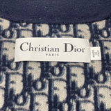 クリスチャン・ディオール Christian Dior オブリーク総柄ベルト付きコート 110M36A1375 ネイビー ウール レディース その他アウター