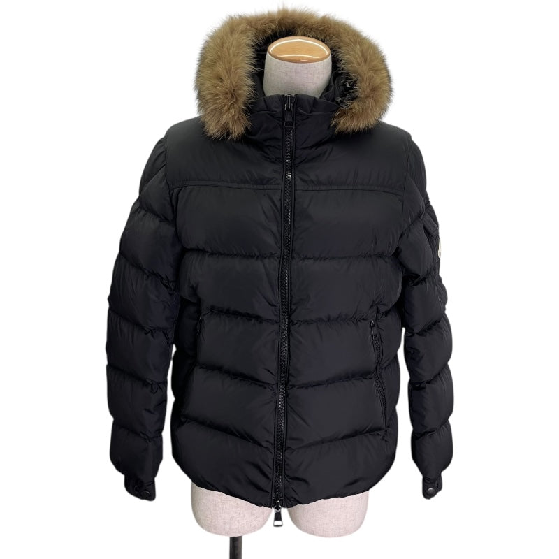モンクレール MONCLER MOREL ファー付ダウンジャケット G20911A00183 ブラック ナイロン ダウンジャケット