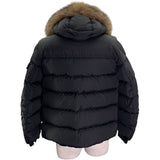 モンクレール MONCLER MOREL ファー付ダウンジャケット G20911A00183 ブラック ナイロン ダウンジャケット