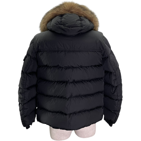 モンクレール MONCLER MOREL ファー付ダウンジャケット G20911A00183 ブラック ナイロン ダウンジャケット