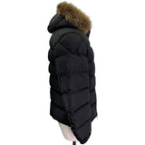 モンクレール MONCLER MOREL ファー付ダウンジャケット G20911A00183 ブラック ナイロン ダウンジャケット