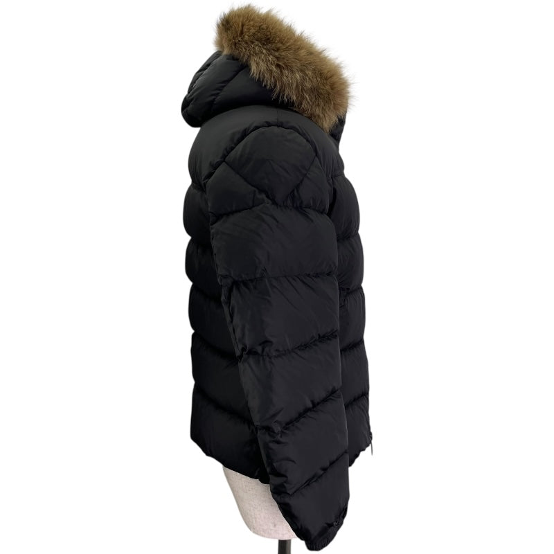 モンクレール MONCLER MOREL ファー付ダウンジャケット G20911A00183 ブラック ナイロン ダウンジャケット