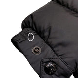 モンクレール MONCLER MARQUE ファー付ダウンジャケット D20914137825 ブラック ナイロン メンズ ダウンジャケット