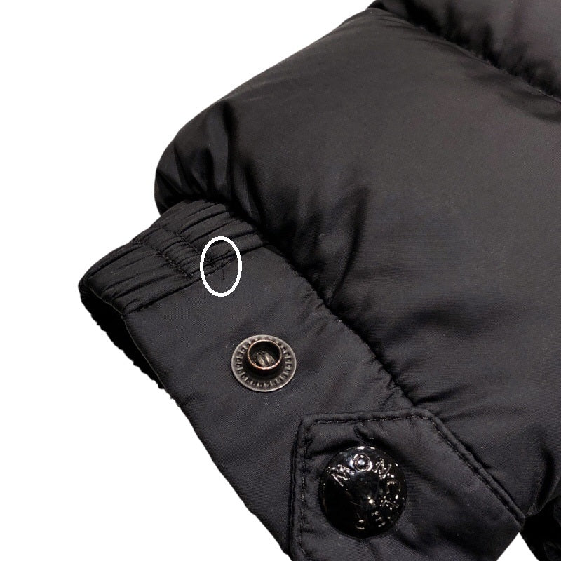 モンクレール MONCLER MARQUE ファー付ダウンジャケット D20914137825 ブラック ナイロン メンズ ダウンジャケット