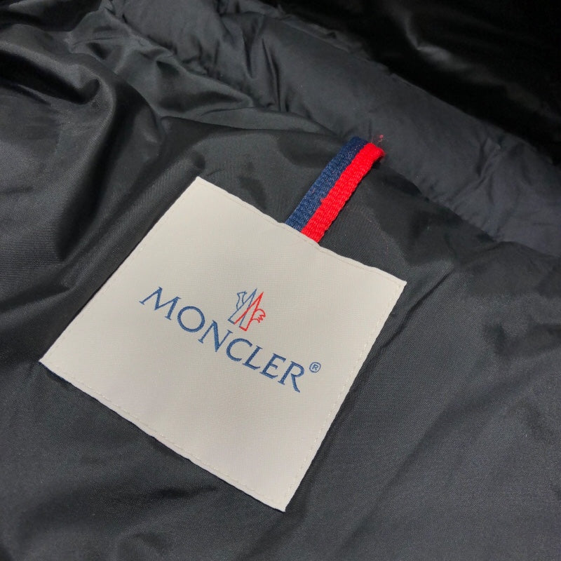 モンクレール MONCLER MARQUE ファー付ダウンジャケット D20914137825 ブラック ナイロン メンズ ダウンジャケット