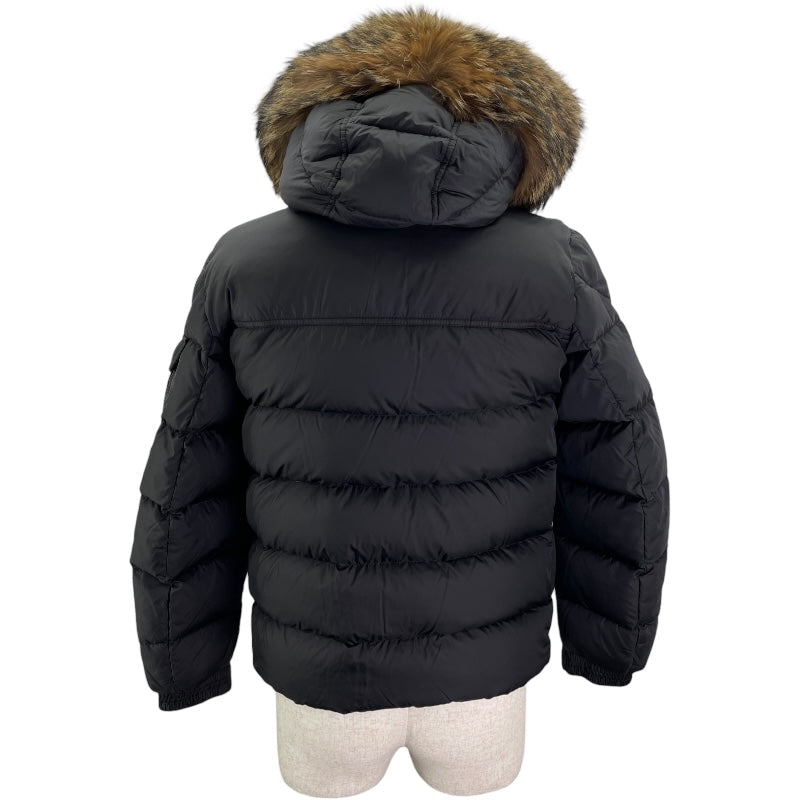 モンクレール MONCLER MARQUE ファー付ダウンジャケット D20914137825 ブラック ナイロン メンズ ダウンジャケット