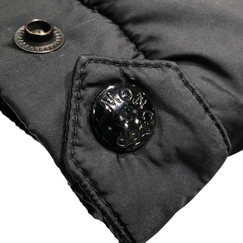 モンクレール MONCLER MARQUE ファー付ダウンジャケット D20914137825 ブラック ナイロン メンズ ダウンジャケット