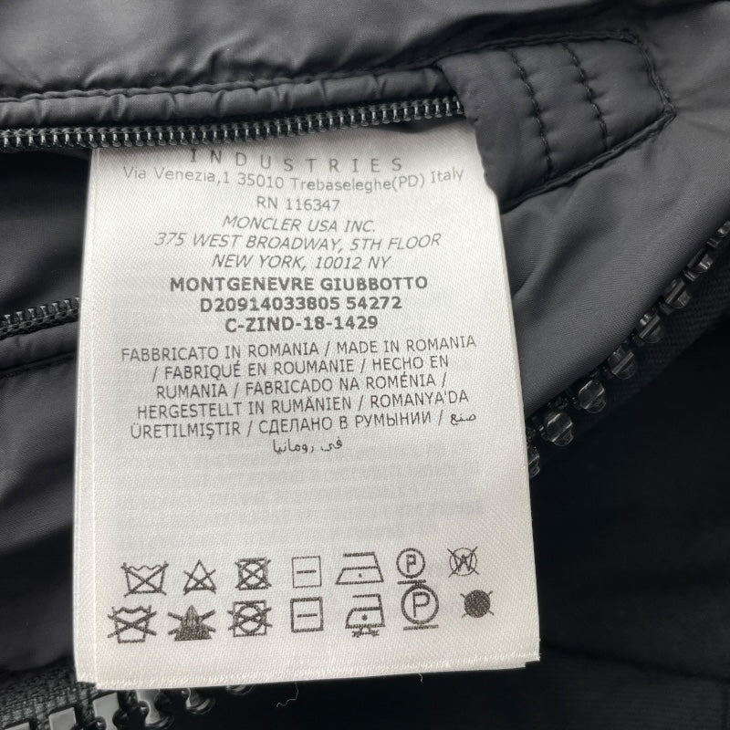 モンクレール MONCLER MONTGENEVREダウンジャケット D20914033805 54272 ブラック ウール メンズ ダウンジャケット