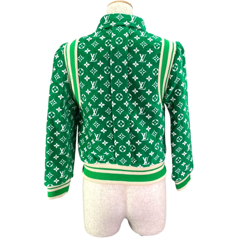 ルイ・ヴィトン LOUIS VUITTON モノグラムタウアリングボンバージャケット FNJA39 グリーン ビスコース レディース その他アウター