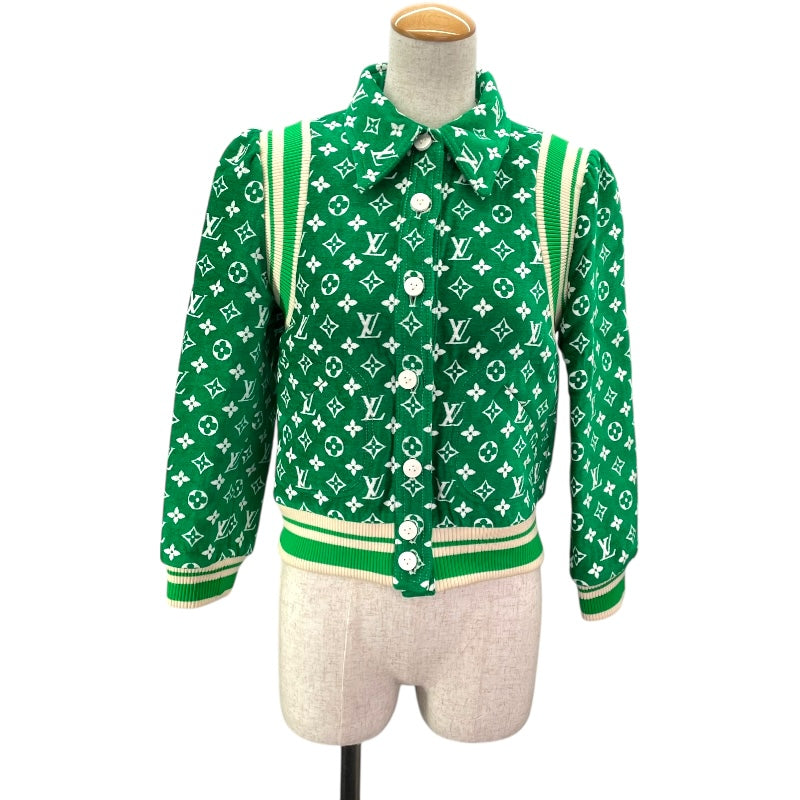ルイ・ヴィトン LOUIS VUITTON モノグラムタウアリングボンバージャケット FNJA39 グリーン ビスコース レディース その他アウター