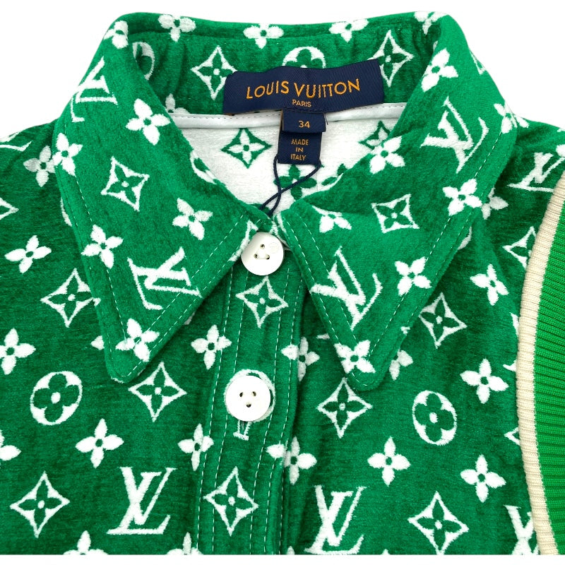 ルイ・ヴィトン LOUIS VUITTON モノグラムタウアリングボンバージャケット FNJA39 グリーン ビスコース レディース その他アウター