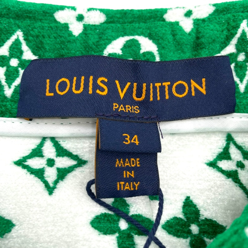 ルイ・ヴィトン LOUIS VUITTON モノグラムタウアリングボンバージャケット FNJA39 グリーン ビスコース レディース その他アウター