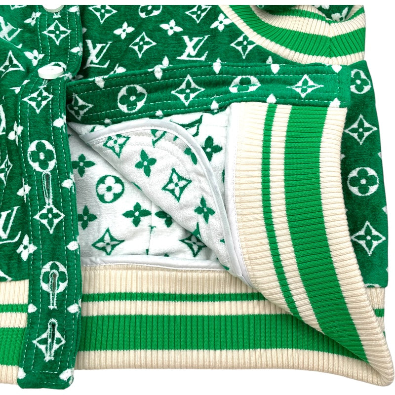 ルイ・ヴィトン LOUIS VUITTON モノグラムタウアリングボンバージャケット FNJA39 グリーン ビスコース レディース その他アウター