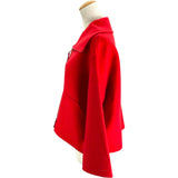 エルメス HERMES カシミヤジップアップショートコート 2H0120DB レッド カシミヤ レディース その他アウター
