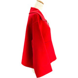 エルメス HERMES カシミヤジップアップショートコート 2H0120DB レッド カシミヤ レディース その他アウター