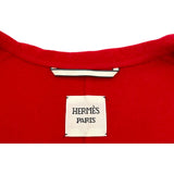 エルメス HERMES カシミヤジップアップショートコート 2H0120DB レッド カシミヤ レディース その他アウター