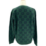 グッチ GUCCI GGジャガード長袖ニットセーター 678942 グリーン ウール メンズ セーター