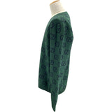 グッチ GUCCI GGジャガード長袖ニットセーター 678942 グリーン ウール メンズ セーター