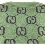 グッチ GUCCI GGジャガード長袖ニットセーター 678942 グリーン ウール メンズ セーター