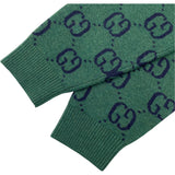 グッチ GUCCI GGジャガード長袖ニットセーター 678942 グリーン ウール メンズ セーター