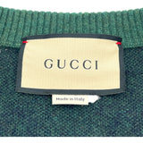 グッチ GUCCI GGジャガード長袖ニットセーター 678942 グリーン ウール メンズ セーター