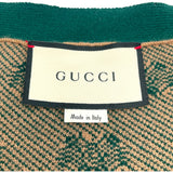 グッチ GUCCI GGジャガードストライプニットカーディガン 630412 ベージュ ウール メンズ ニット