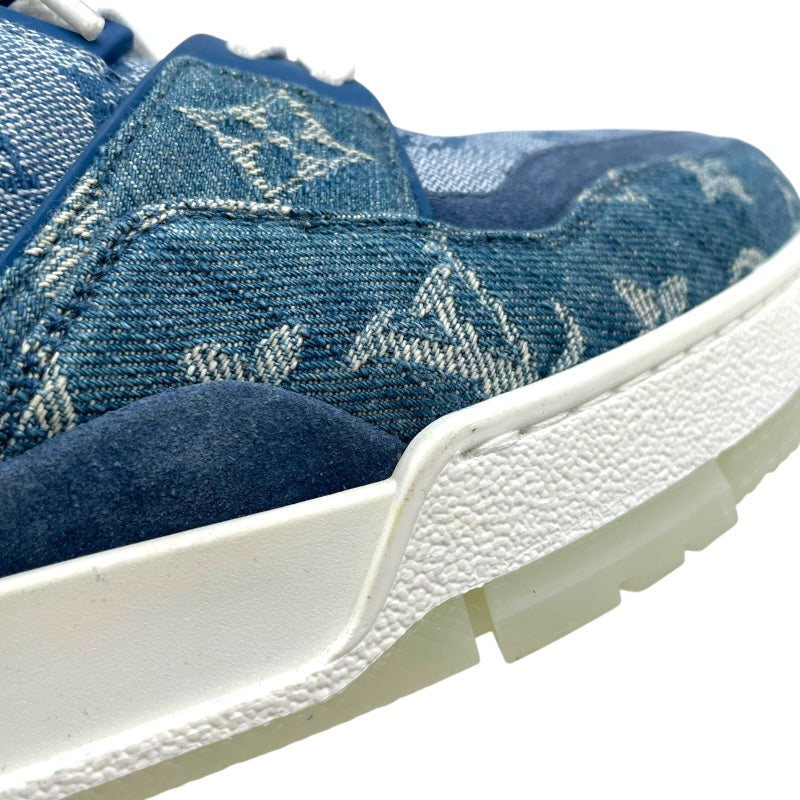 ルイ・ヴィトン LOUIS VUITTON トレイナーライン モノグラムデニムスニーカー FD0270 ブルー デニム メンズ スニーカー