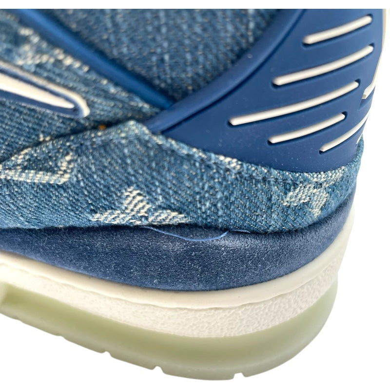 ルイ・ヴィトン LOUIS VUITTON トレイナーライン モノグラムデニムスニーカー FD0270 ブルー デニム メンズ スニーカー