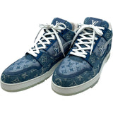 ルイ・ヴィトン LOUIS VUITTON トレイナーライン モノグラムデニムスニーカー FD0270 ブルー デニム メンズ スニーカー