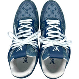 ルイ・ヴィトン LOUIS VUITTON トレイナーライン モノグラムデニムスニーカー FD0270 ブルー デニム メンズ スニーカー